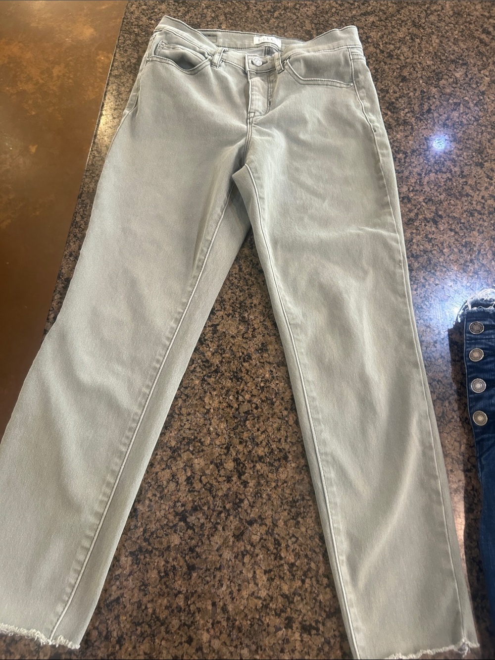 Nicole Miller Straight-Leg Jeans in Light Sage